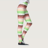 Leggings Boho Brown, Bourgogne, vert et mauve Whimsical (Droite)