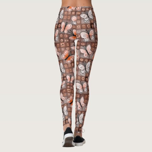 Leggings Boho Butterflies Boho Style Pattern (Dos)