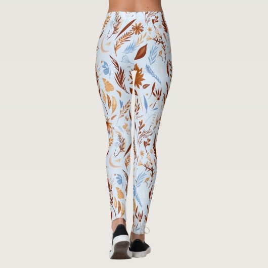 Leggings Boho Chic Fall Feuilles Modèle - Automne Whimsical (Dos)