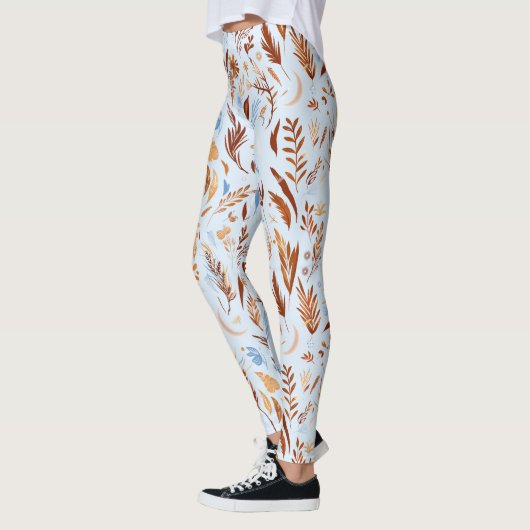 Leggings Boho Chic Fall Feuilles Modèle - Automne Whimsical (Gauche)