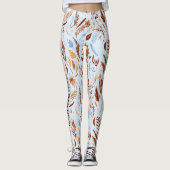 Leggings Boho Chic Fall Feuilles Modèle - Automne Whimsical (Devant)