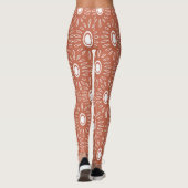 Leggings Boho Chic Flowers : Conception Moderne Sans Couleu (Dos)