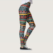 Leggings Boho ethnique : impression de pixels géométriques (Droite)