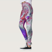 Leggings Boho Hippie Trip Funky Nautilus Spirale Fractale (Gauche)