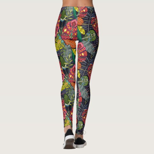 Leggings boho hojas minuit (Dos)