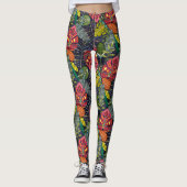 Leggings boho hojas minuit (Devant)