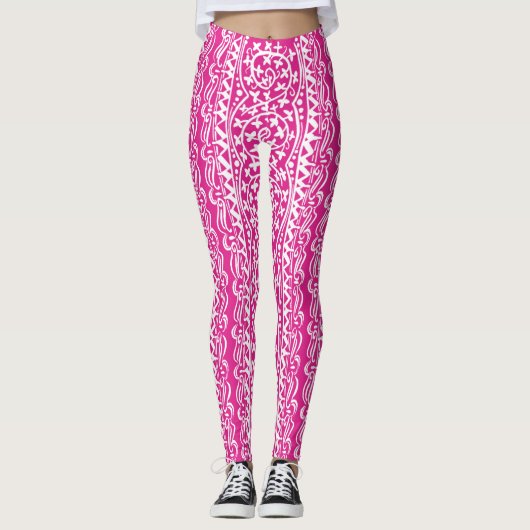 Leggings Boho Mandala Flower & Leaf été (Devant)