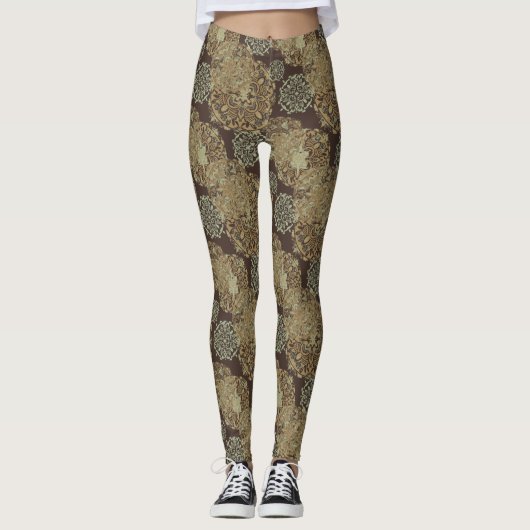 Leggings Boho Mandalas Earth Tones (Devant)