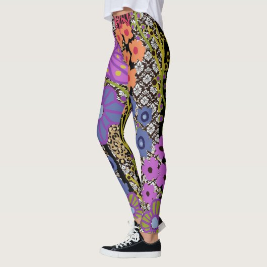 Leggings Boho Maximalist Floral Design (Gauche)