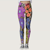 Leggings Boho Maximalist Floral Design (Devant)