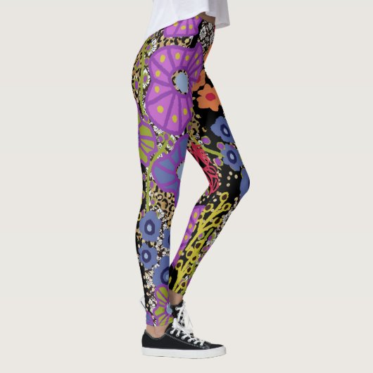Leggings Boho Maximalist Floral Design (Droite)