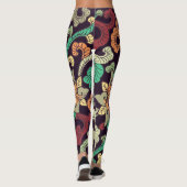Leggings Boho nature fleurie, asiatique boho zen style legg (Dos)