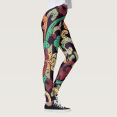 Leggings Boho nature fleurie, asiatique boho zen style legg (Droite)
