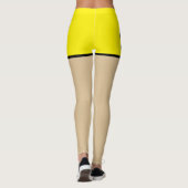 Leggings Boho neon Jaune Unique faux shorts design (Dos)