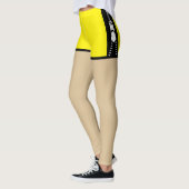 Leggings Boho neon Jaune Unique faux shorts design (Gauche)