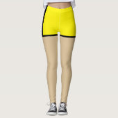 Leggings Boho neon Jaune Unique faux shorts design (Devant)