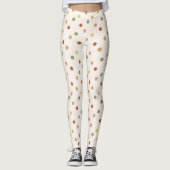 Leggings Boho Polka Dots Earthy Pattern  (Devant)