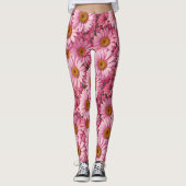 Leggings Boho rétro chic fleurs florales roses motif (Devant)
