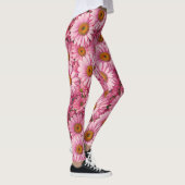 Leggings Boho rétro chic fleurs florales roses motif (Droite)