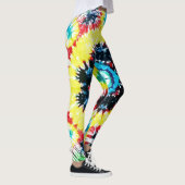 Leggings Boho teintée de Cravate Motif Vibrant Couleurs arc (Droite)