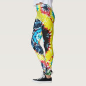 Leggings Boho teintée de Cravate Motif Vibrant Couleurs arc (Gauche)