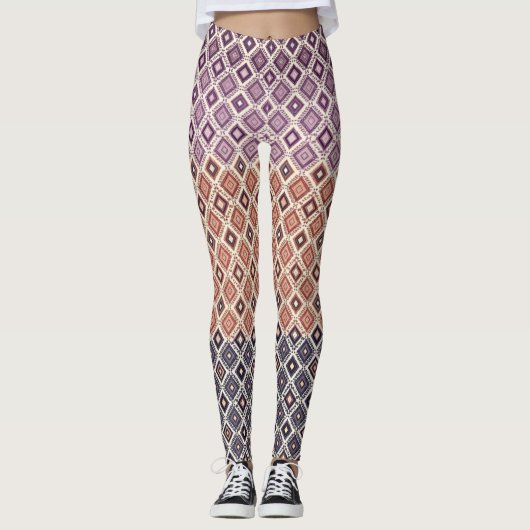 Leggings Boho Tribal Géométrique (Devant)