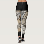 Leggings Boissons éffrayantes Étiquette Halloween, sorcière (Dos)