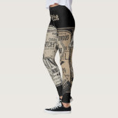 Leggings Boissons éffrayantes Étiquette Halloween, sorcière (Gauche)