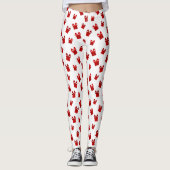 Leggings Boîtes cadeaux de Noël blanc et rouge Motif Long (Devant)