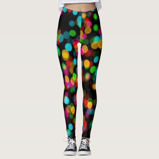 Leggings Bokeh design coloré (Devant)
