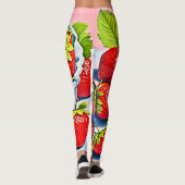 Leggings Bol de fraises fraîches (Dos)
