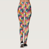 Leggings Bold Abstract Geometric - Grunge Brush Texture (3) (Dos)