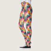 Leggings Bold Abstract Geometric - Grunge Brush Texture (3) (Gauche)