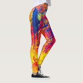 Leggings Bold Crazy tendance coloré Abstrait Wild Chic (Droite)