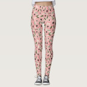 Leggings Bold Inky Floral Pattern | Hand-Drawn Botanical (Devant)