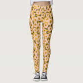 Leggings Bold Inky Floral Pattern | Hand-Drawn Botanical (Devant)