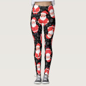 Leggings Bold Santa Claus Black Novelty Party (Devant)