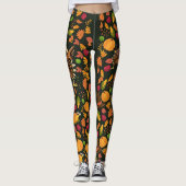 Leggings Bon thanksgiving avec oiseau de Turquie, citrouill (Devant)