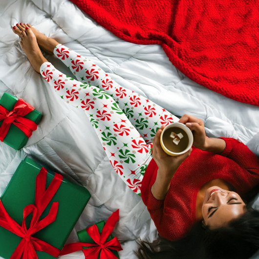 Leggings Bonbons à la menthe de Noël