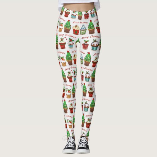 Leggings Bonbons de Noël (Devant)