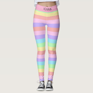 Leggings Bonbons Pastel Décora rayée Kei