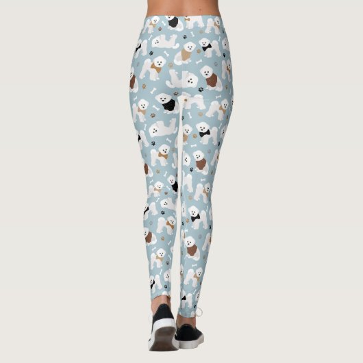 Leggings Bones et pattes Bichon Frise (Dos)