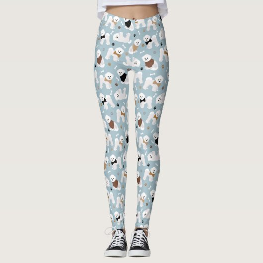 Leggings Bones et pattes Bichon Frise (Devant)