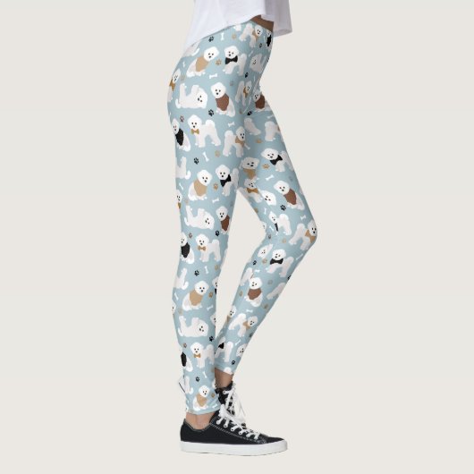 Leggings Bones et pattes Bichon Frise (Droite)