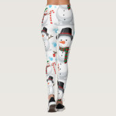 Leggings Bonhomme de neige de Noël (Dos)