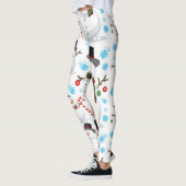 Leggings Bonhomme de neige de Noël (Gauche)