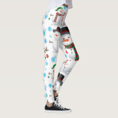 Leggings Bonhomme de neige de Noël (Droite)