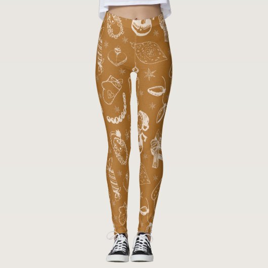Leggings bonhomme de neige de noël (Devant)