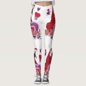 Leggings Bonjour Bébé Parrot Avec Coeurs (Devant)