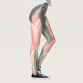 Leggings Bonne fête des mères ! Fleurs de tulipes de pêche  (Droite)